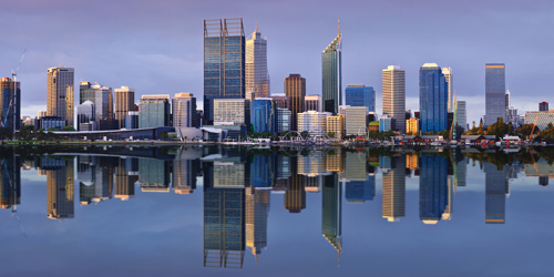 Perth Skyline at sunset