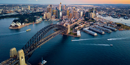 Sydney Harbour Bridge at sunset