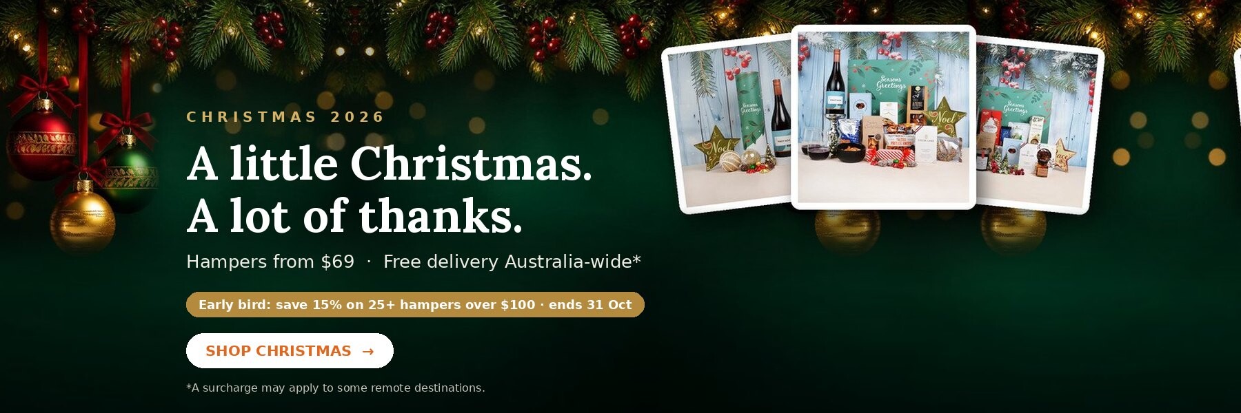 Christmas hampers 2026 from Creative Hampers